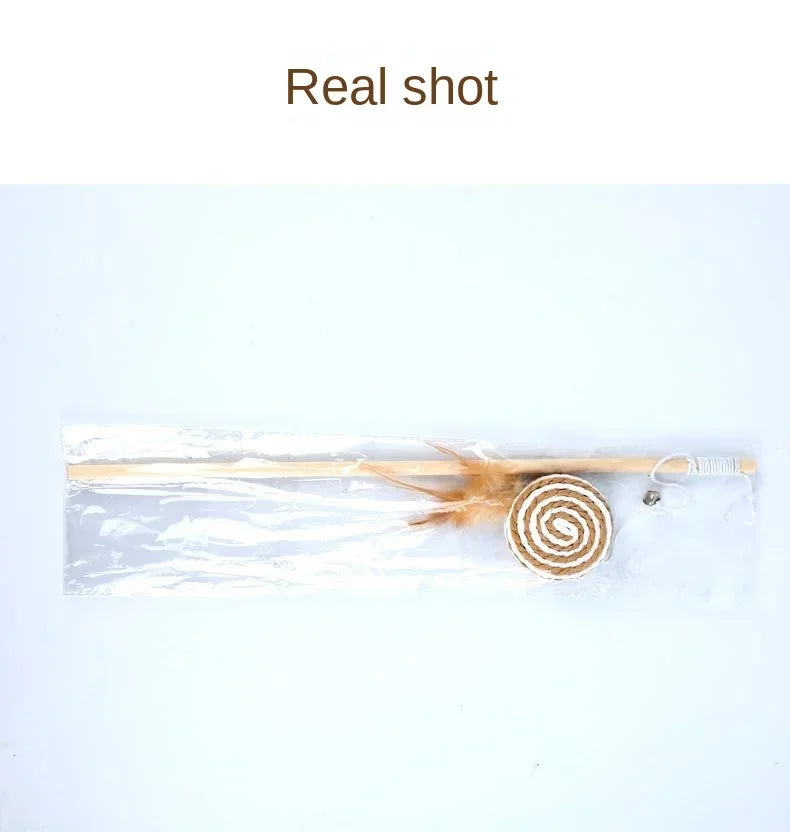 Interactive Feather Cat Wand Toy